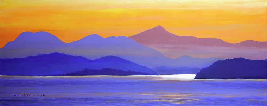 Dawn on the Way to Vancouver Painting by Lynn Hansen