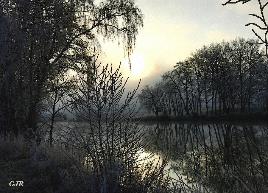 Dawn Over A River Landscape Near Carolinehurst L A S Digital Art