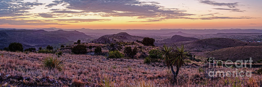 Nature Photograph - Dawn Over the Chihuahua Desert of West Texas - Limpia Canyon Davis Mountains State Park - Fort Davis by Silvio Ligutti