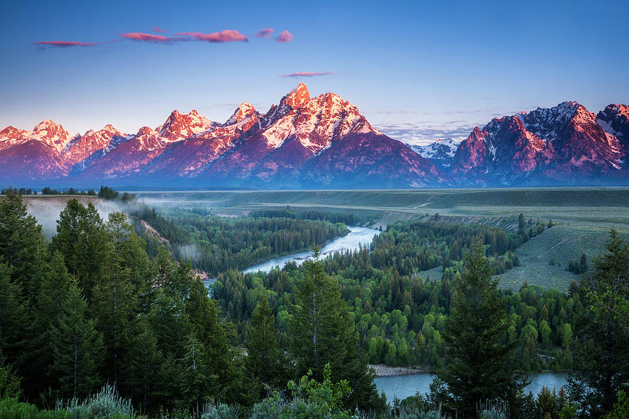 Dawn over the Tetons Photograph by Andrew Soundarajan