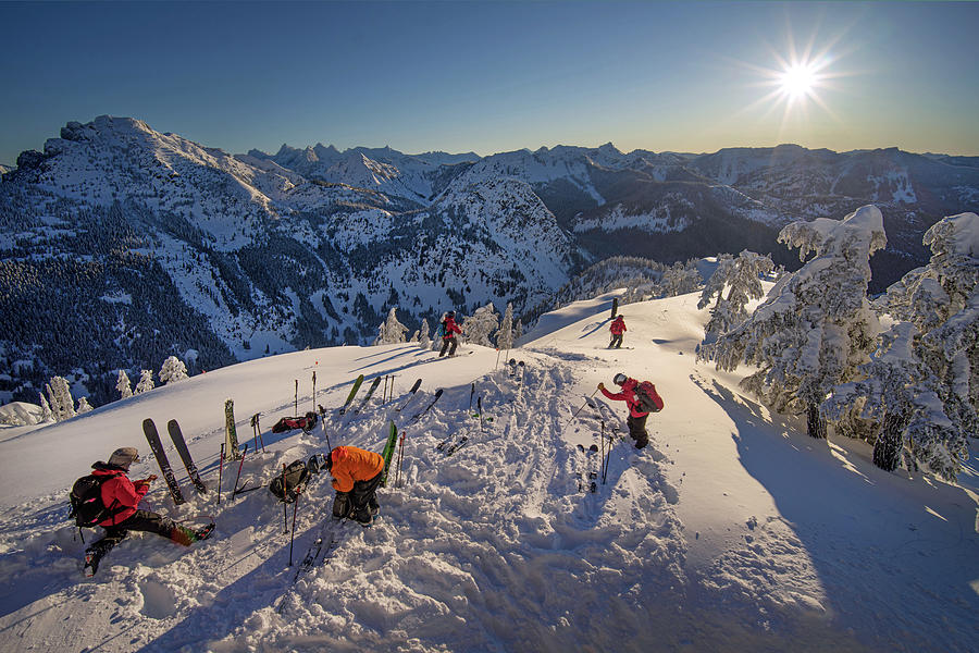 Ski Patrol Photograph - Dawn Patrol by Geoffrey Ferguson