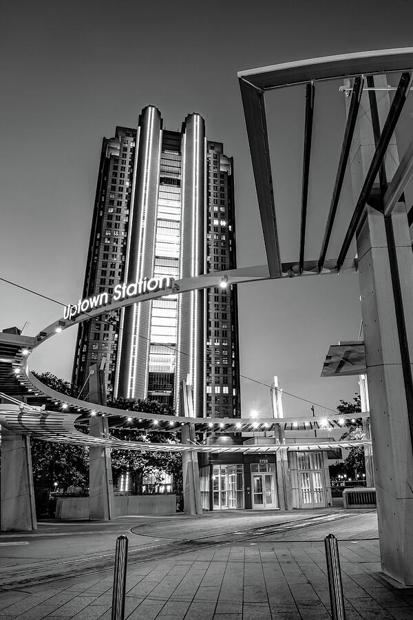 Dawn Radiance At Dallas Texas Uptown Station - Black And White Edition ...