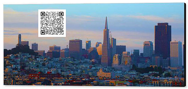 Dawn Skyline San Francisco QR Code purchase Photograph by Barbara Snyder