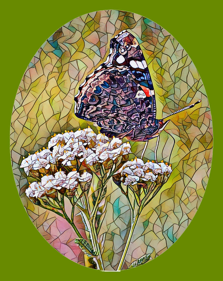 Butterfly Digital Art - Butterfly Mosaic Digital Graphic by Gaby Ethington