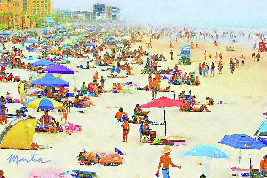 Day At The Beach  Mixed Media by Art Mantia