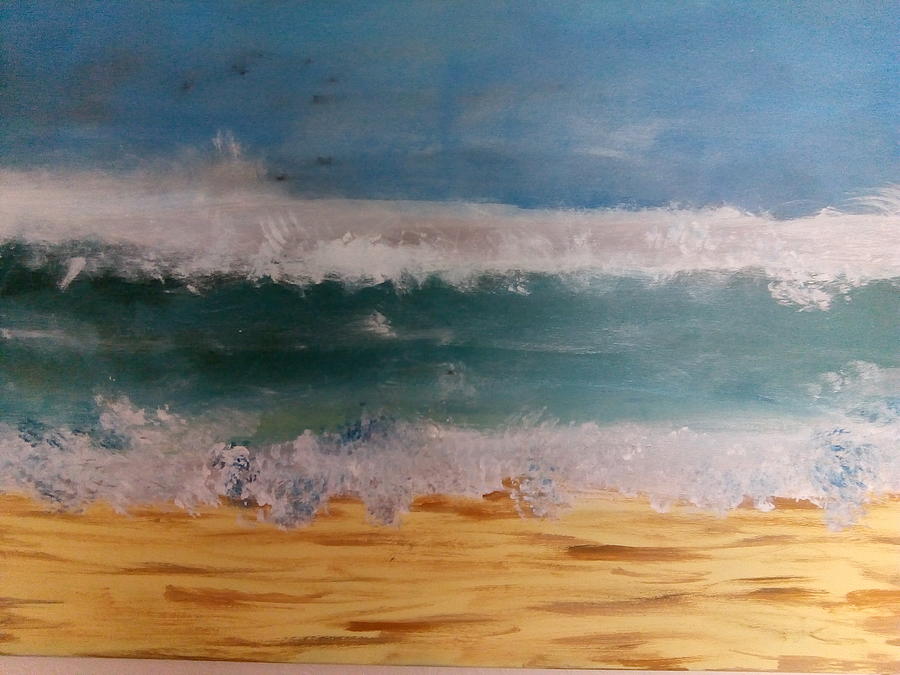 Day at the beach Painting by Painting with grandchildren