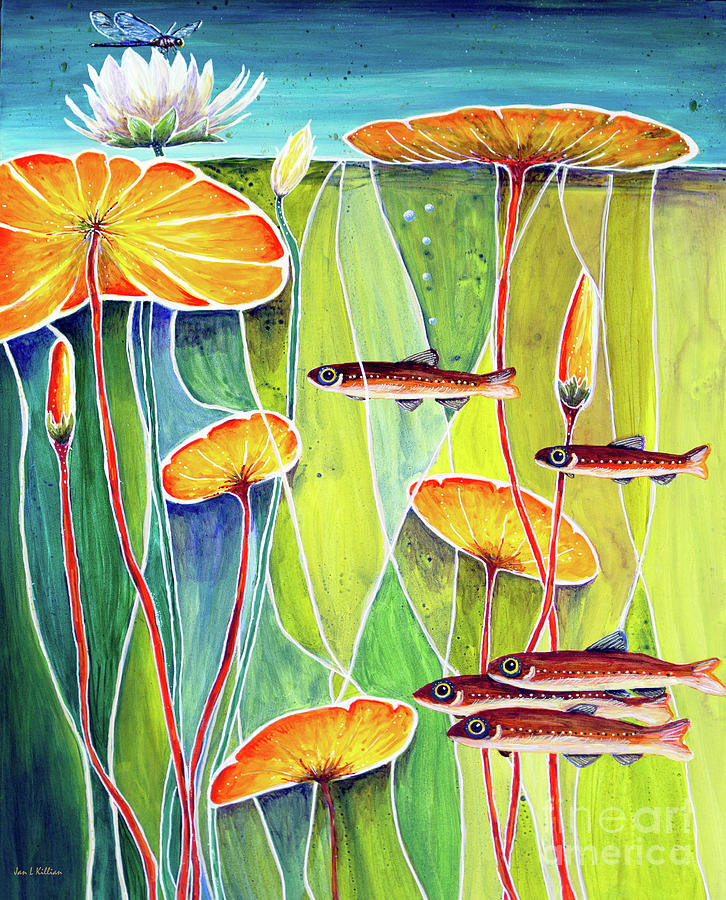 Day at the Pond Painting by Jan Killian
