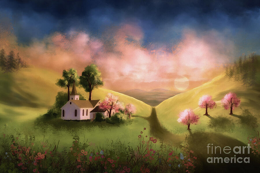 Day Begins In the Valley Digital Art by Lois Bryan