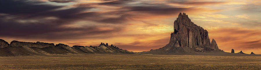 Day Breaks at Shiprock Photograph by Stephen Stookey