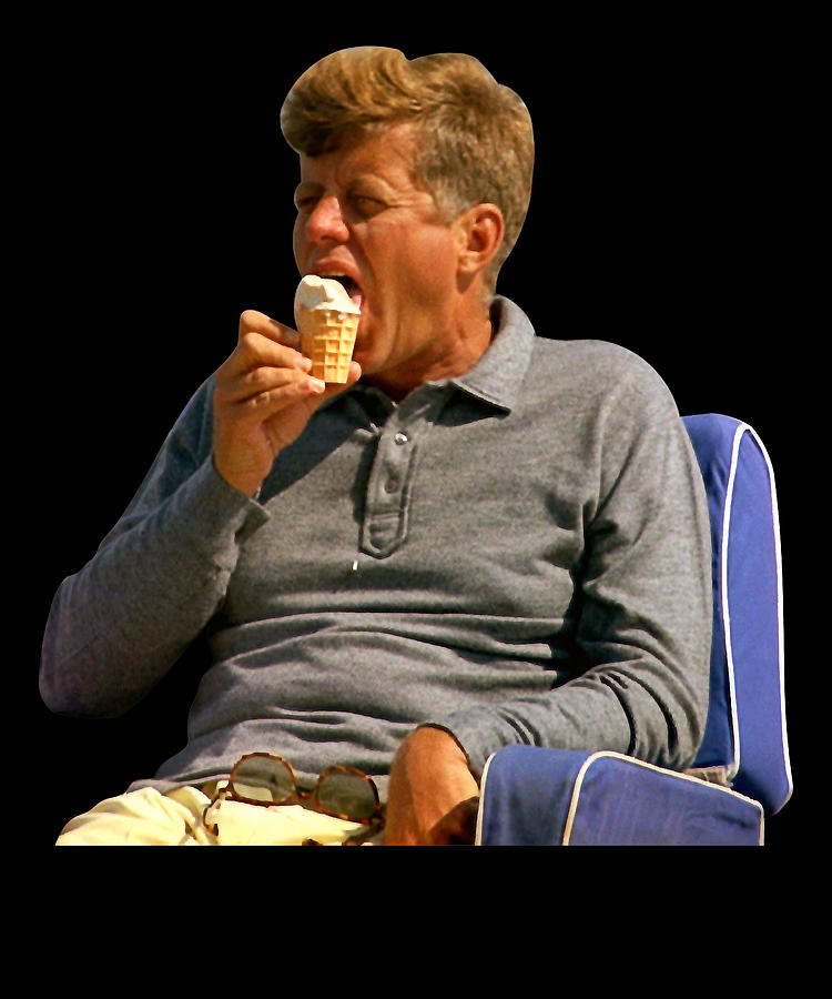 Day Gifts Jfk Eating Ice Cream Graphic For Fans Digital Art by Life Is ...