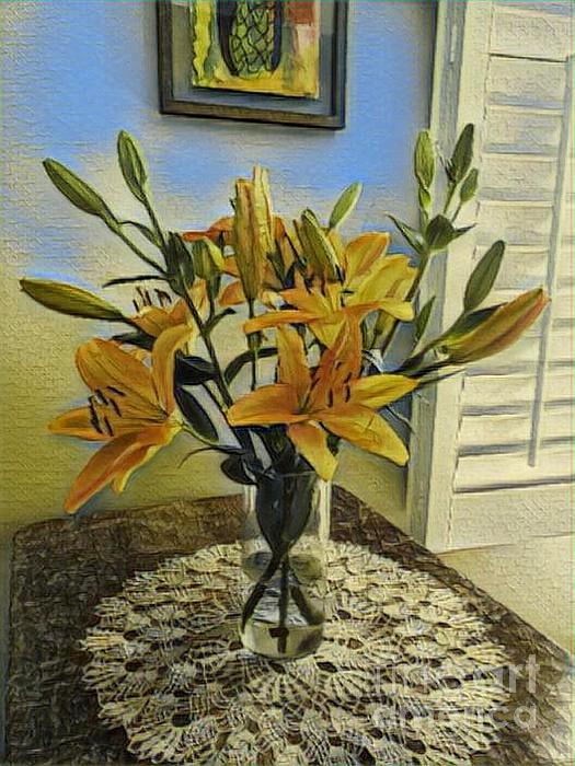 Day lilies Digital Art by Susan Fisher