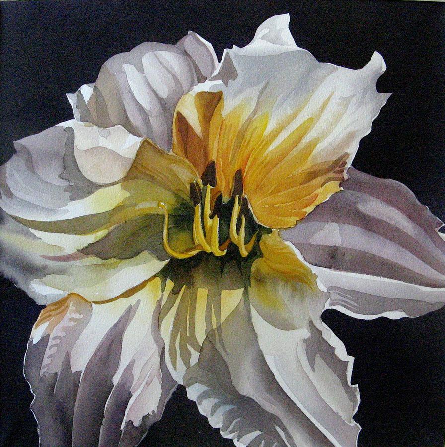 Day Lily Painting by Alfred Ng