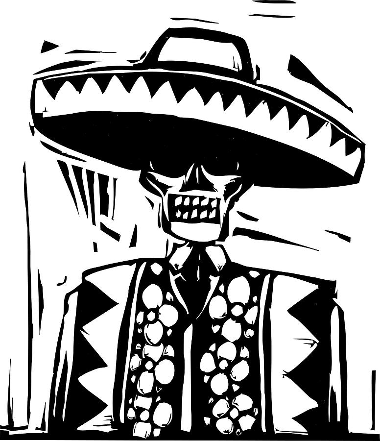 Day of the Dead #1 Drawing by Jeffrey Thompson