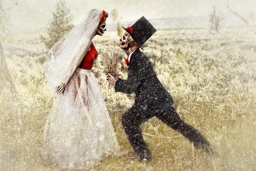 Day of The Dead Bride and Groom Photograph by LifeJourneys