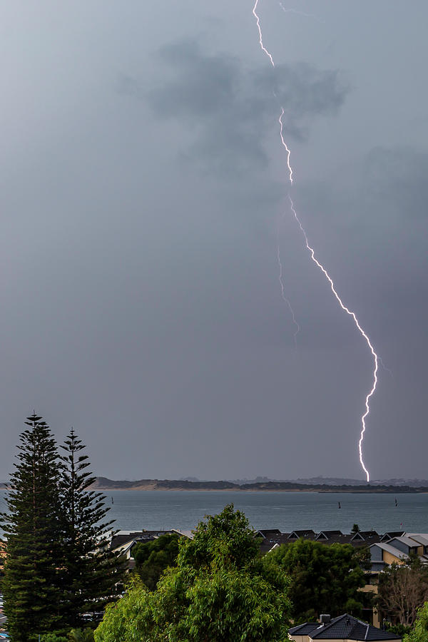 Day time Lightning Strike Photograph by Robert Caddy | Fine Art America