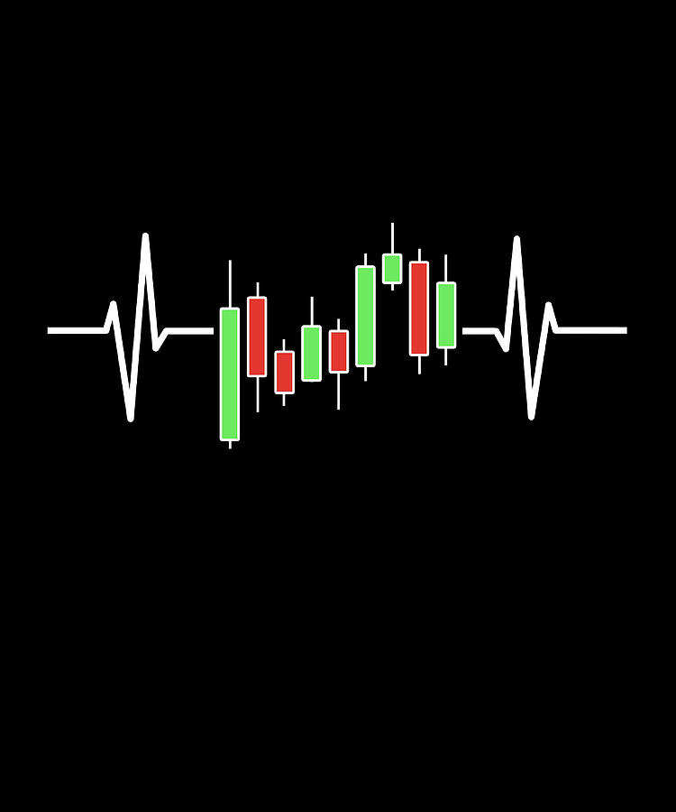 Day Trader Heartbeat Candle Sticks Chart Painting by Gary Hall | Fine ...