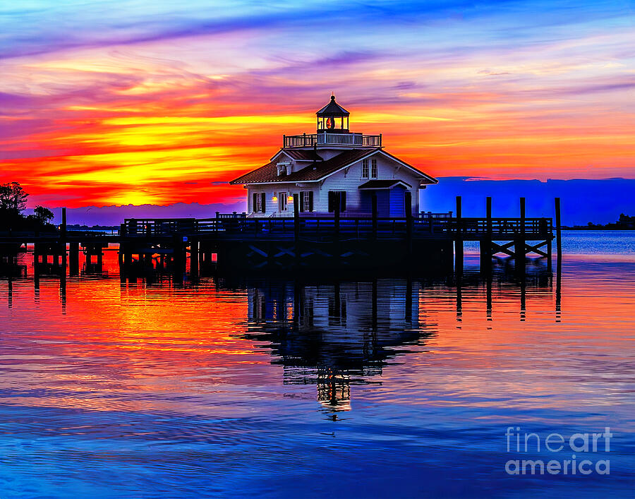 Daybreak at Manteo Light Photograph by Nick Zelinsky Jr - Fine Art America