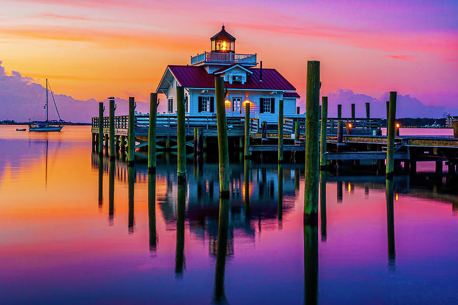Daybreak at Manteo Lighthouse Photograph by Nick Zelinsky Jr