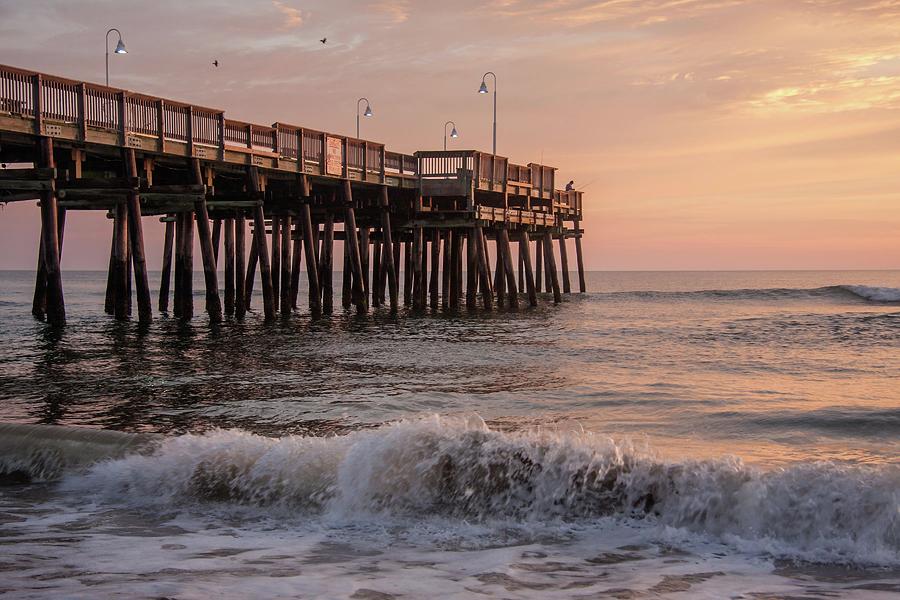 Nature Photograph - Daybreak at the Fishing Pier by Liza Eckardt