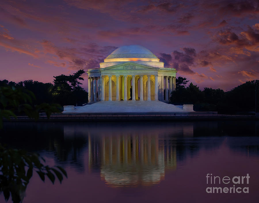 Daybreak at the Jefferson Memorial Photograph by Nick Zelinsky Jr