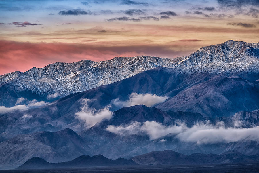 Daybreak in the Panamint Mountains, Badwater Basin, Death Valley National Park, California Photograph by Diana Robinson Photography