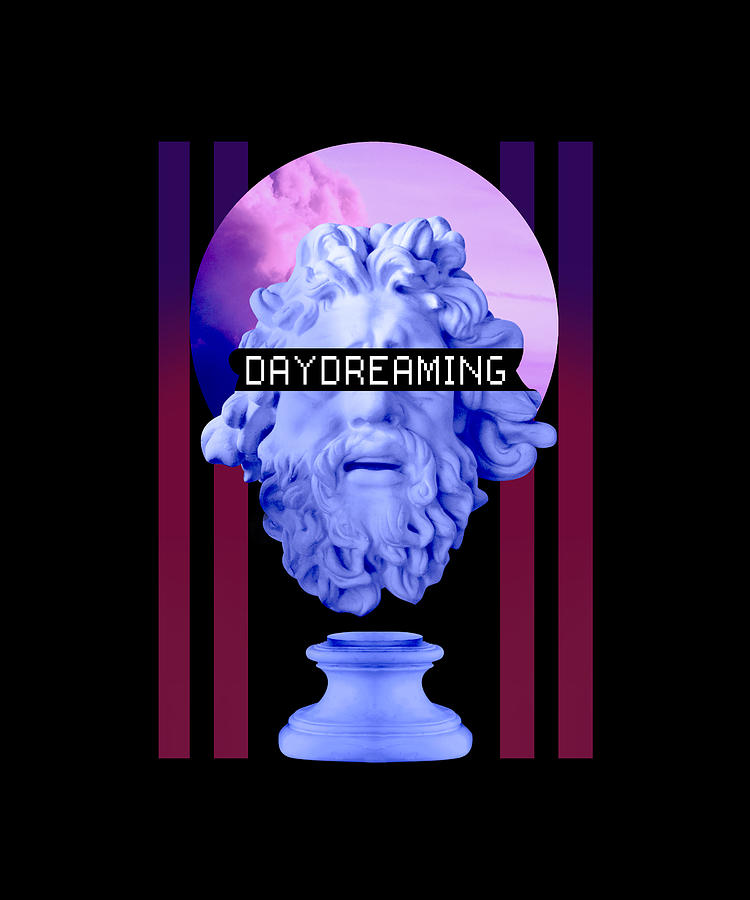 Greek Digital Art - Daydreaming Glitch Statue by Me