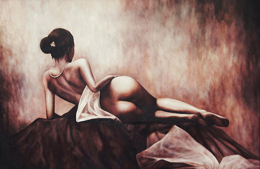 Nude Painting - Daydreaming by Jan Camerone