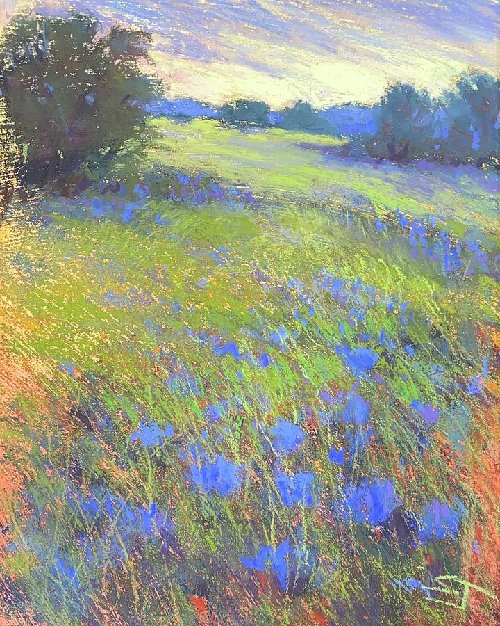 Daydreams in Blue Painting by Susan Jenkins