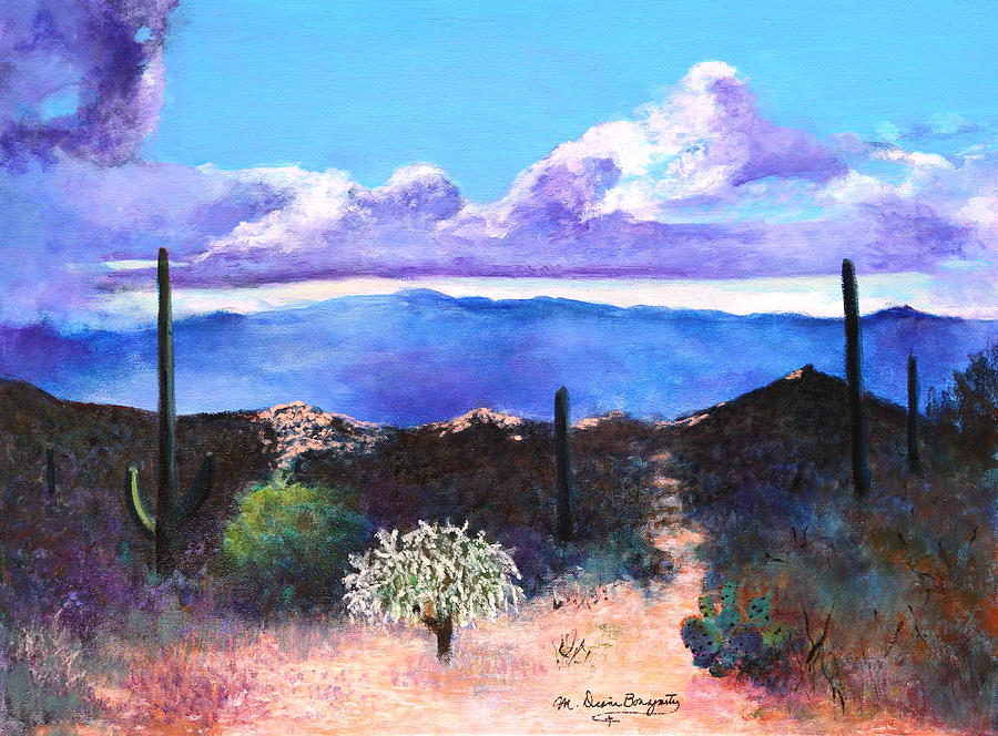 Days End Painting by M Diane Bonaparte