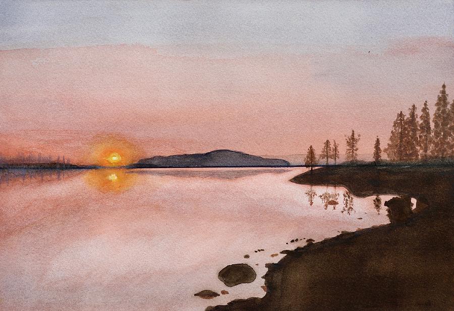 Days End Watercolor Painting by Kimberly Walker