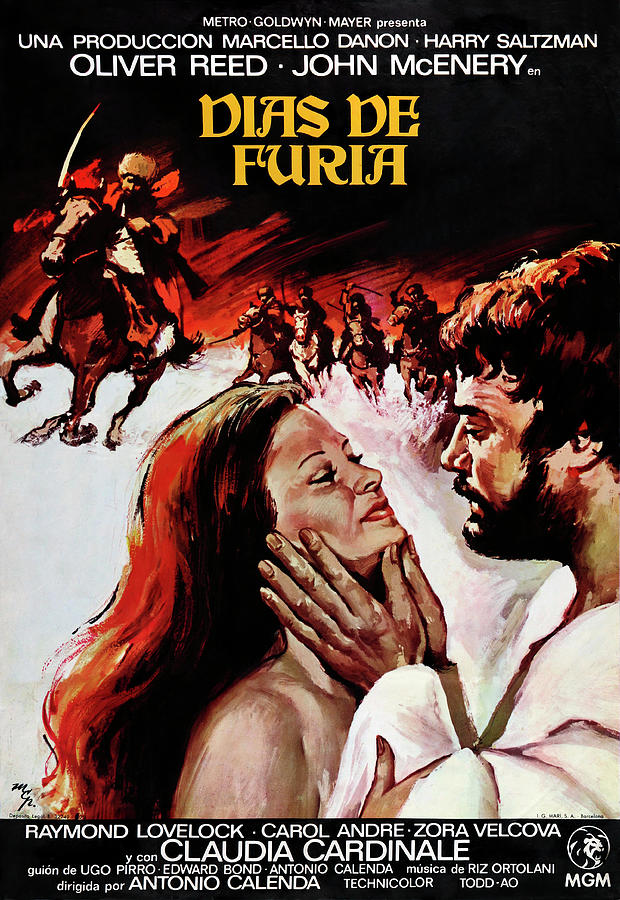 Oliver Reed Mixed Media - Days of Fury, 1973 - art by MCP by Movie World Posters