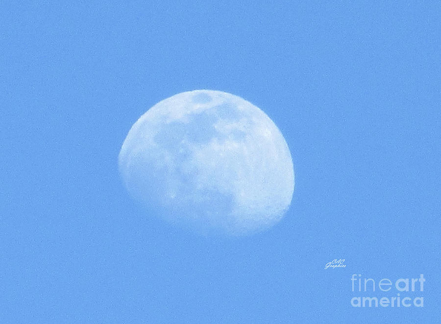 Daytime Moon Photograph by CAC Graphics