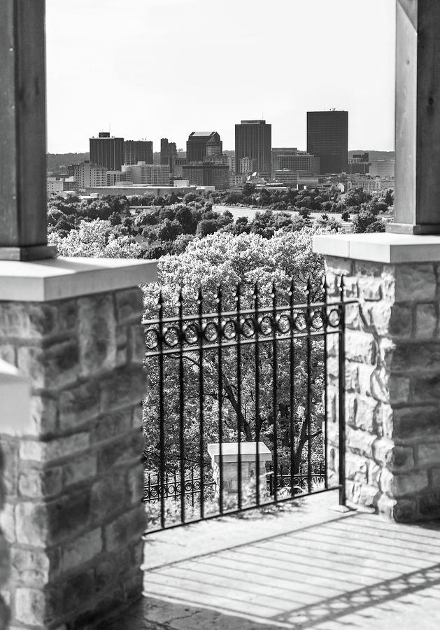 Dayton Ohio Black And White Skyline Photograph by Dan Sproul