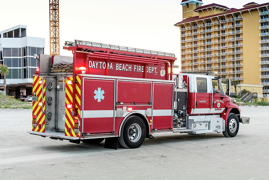 Daytona Beach Fire Truck Photograph by Bradford Martin
