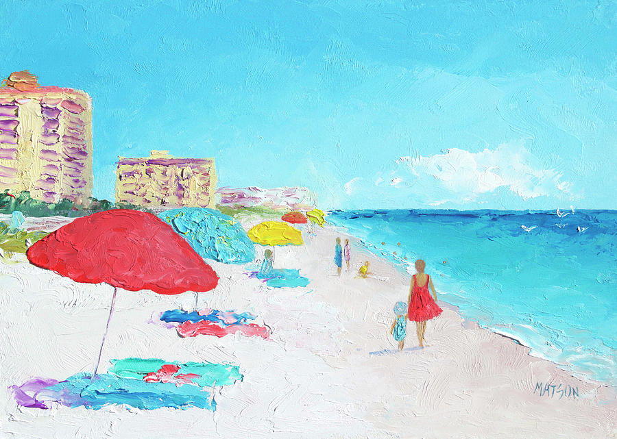 Daytona Beach impression Painting by Jan Matson