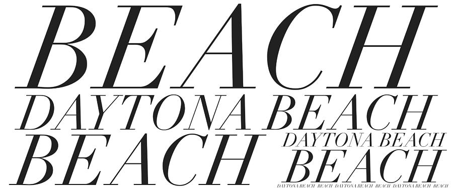 Daytona Beach Italic Word Photograph by Alice Gipson