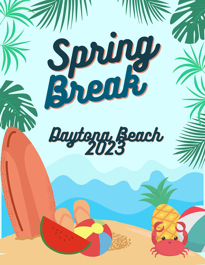 Daytona Beach Spring Break Digital Art by Teston Fine Art