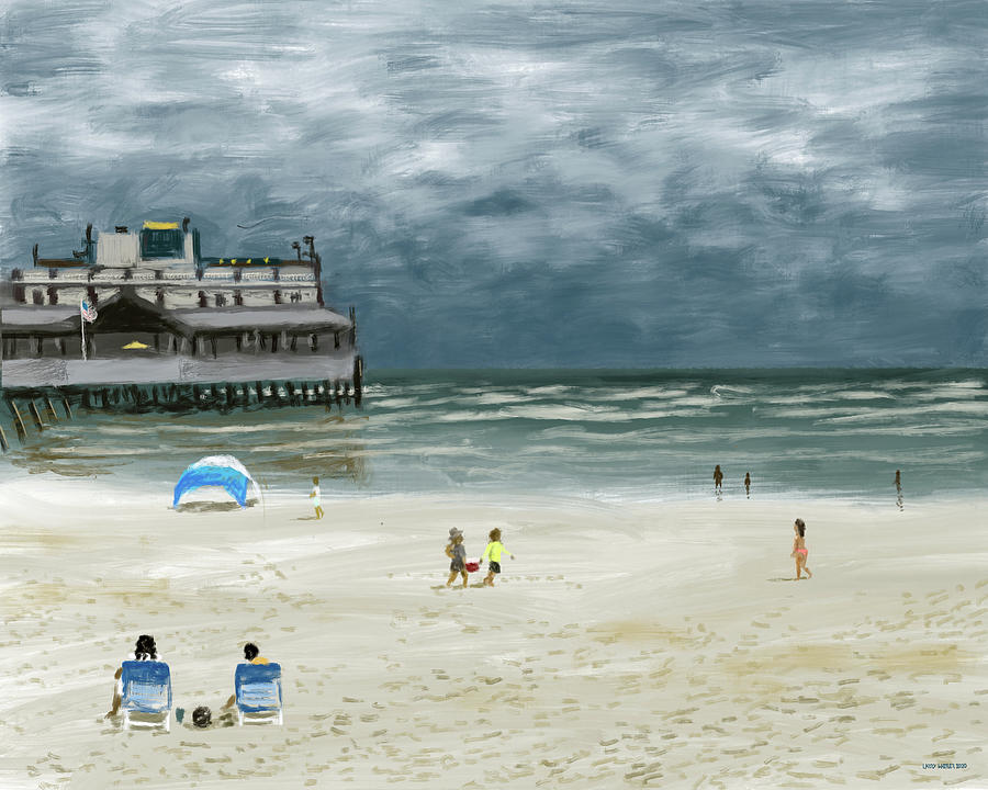 Daytona Beach Storm  Digital Art by Larry Whitler