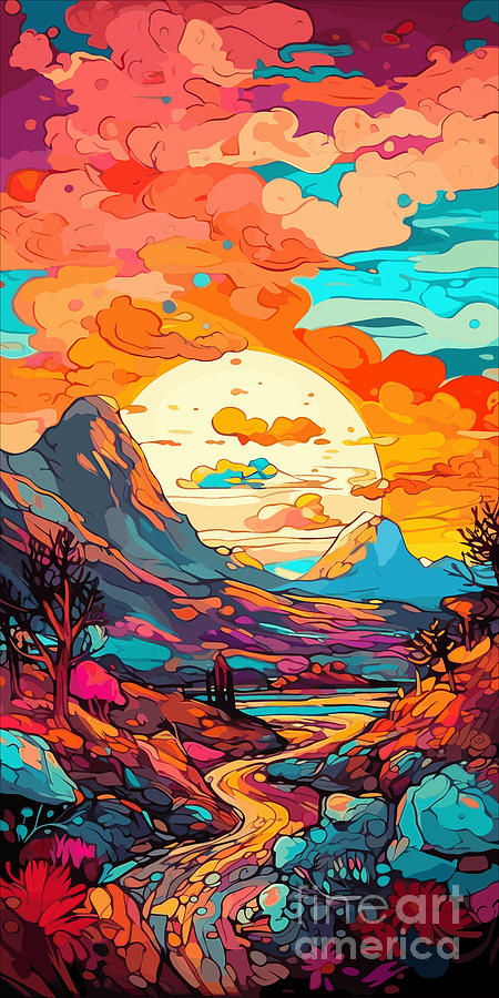 Dazzling Colors of Sunrise V1 Digital Art by Peter Awax - Fine Art America