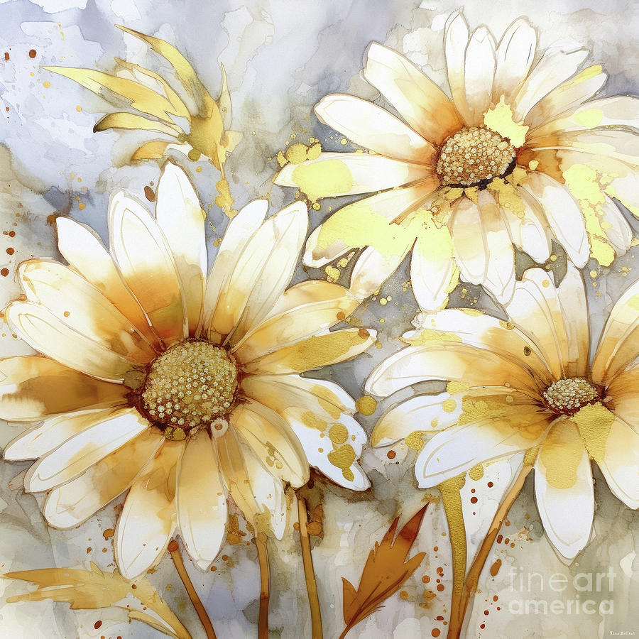 Dazzling Daisies 2 Painting by Tina LeCour