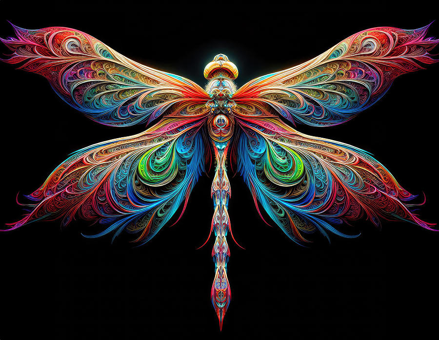Dazzling Dragonfly Wings Photograph by Bill and Linda Tiepelman