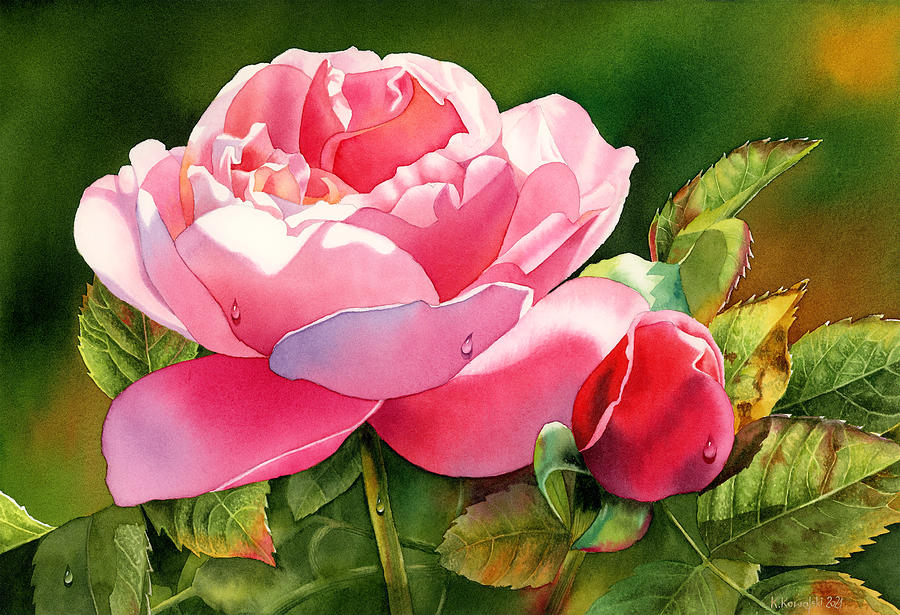 Dazzling Rose Painting by Espero Art