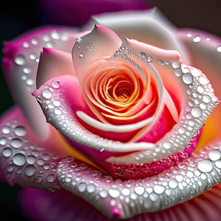 Dazzling Rosy Dew Photograph by Bill and Linda Tiepelman