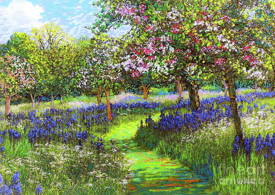 Landscape Painting - Dazzling Spring Day by Jane Small