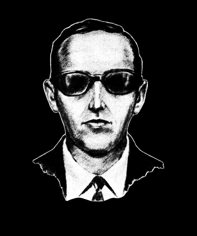DB Cooper - Black and White Digital Art by War Is Hell Store