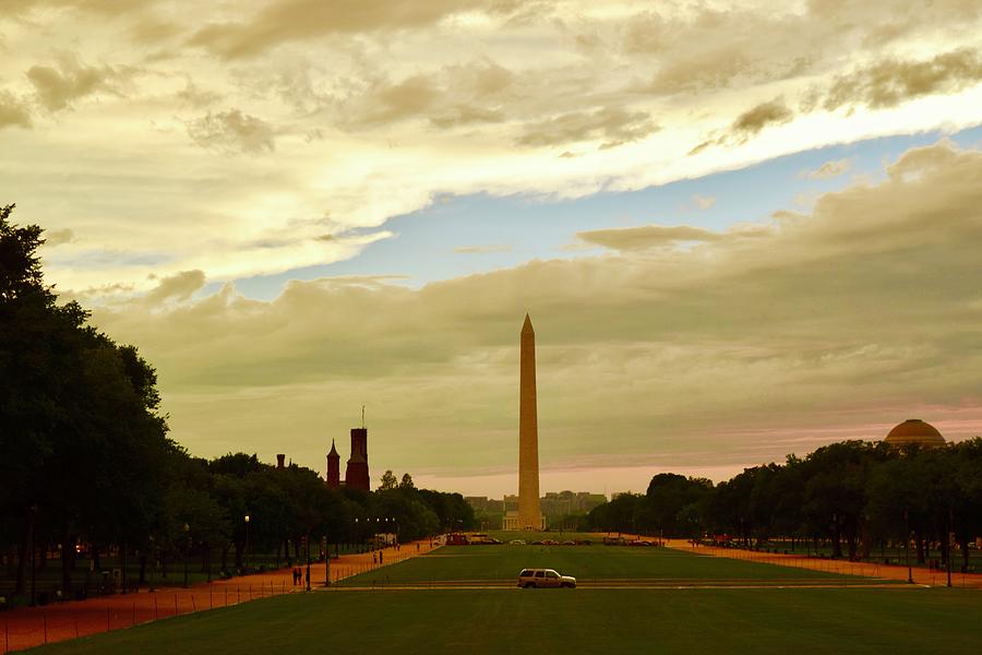 Sunset-National Mall,DC Photograph by Bnte Creations