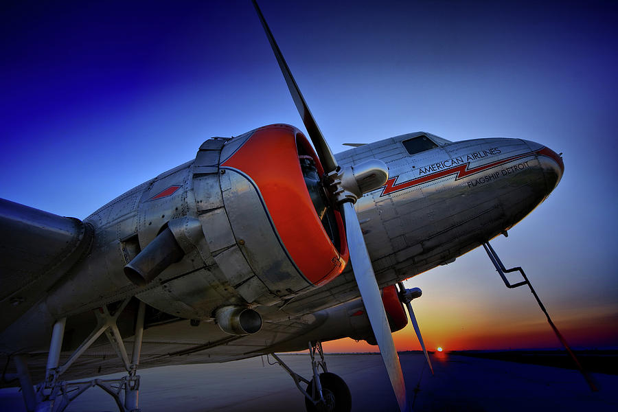 DC-3 Flagship Detroit at Sunrise Photograph by HawkEye Media