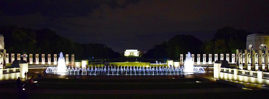 Panoramic night view-Lincoln Memorial,DC Photograph by Bnte Creations