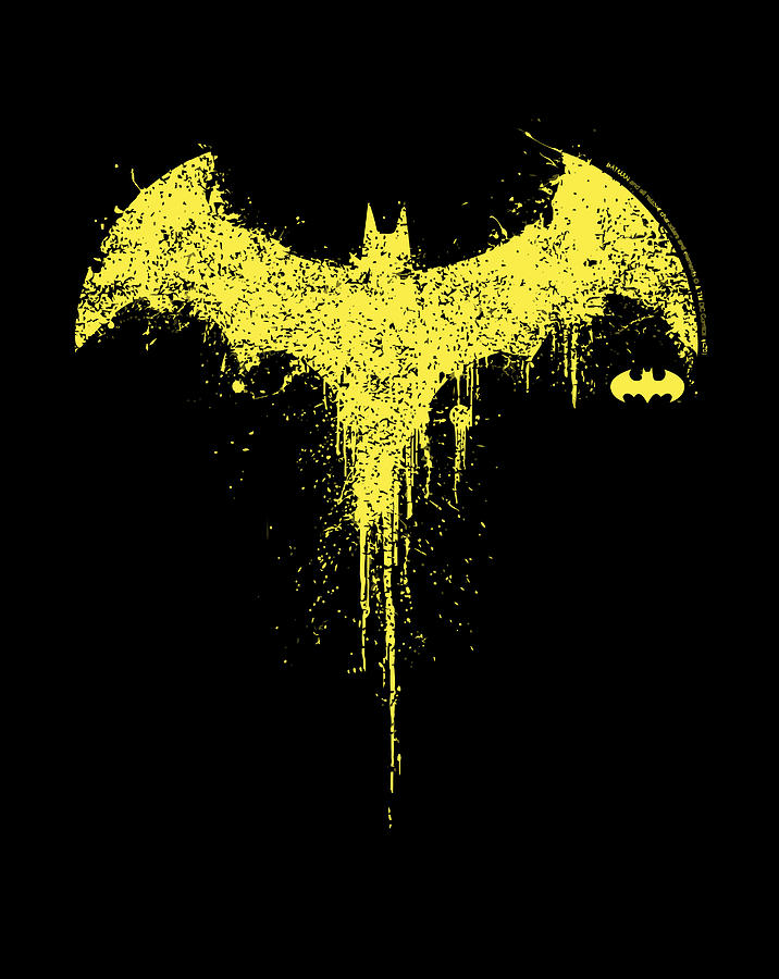 Dc Fandome Batman Paint Splatter Drip Logo Digital Art by Sue Mei Koh