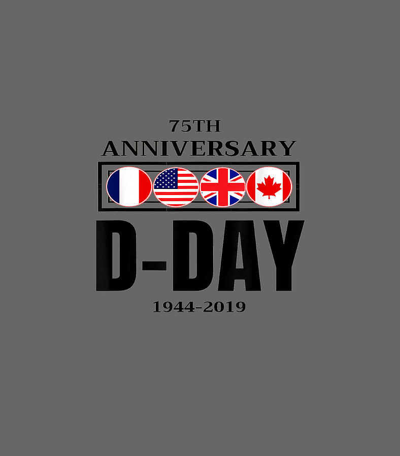 DDay Normandy Landing 75th Anniversary Men Women Memorial Day Digital ...